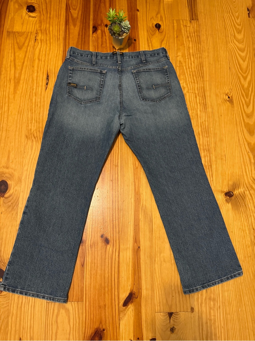 ARIAT Jeans Rebar M4 Mens 36/30 Relaxed Boot Denim Phantom Wash Work Wear (2) - Picture 14 of 14